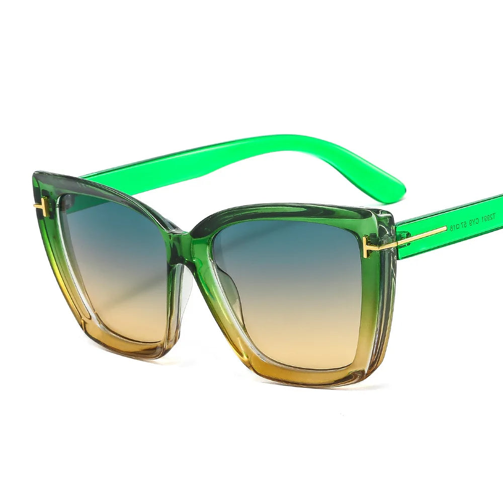 Women's Lightweight Cat-Eye Sunglasses – Gradient Lenses, UV400 Protection-The Yellow Prime
