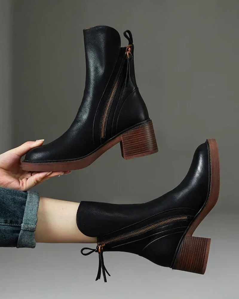 Myriam | Women's Premium Leather Ankle Boots-The Yellow Prime