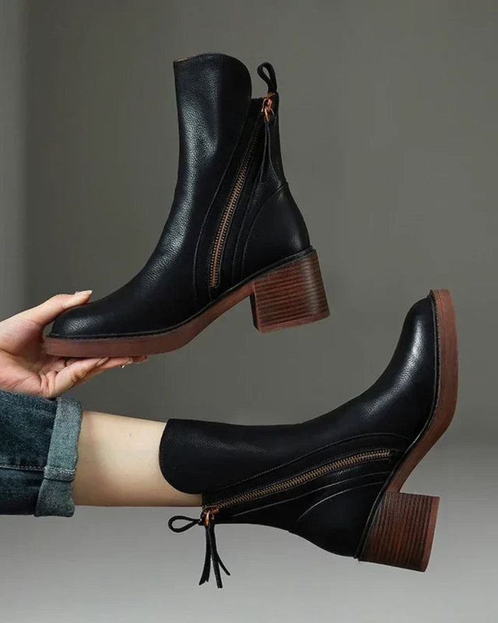 Myriam | Women's Premium Leather Ankle Boots-The Yellow Prime