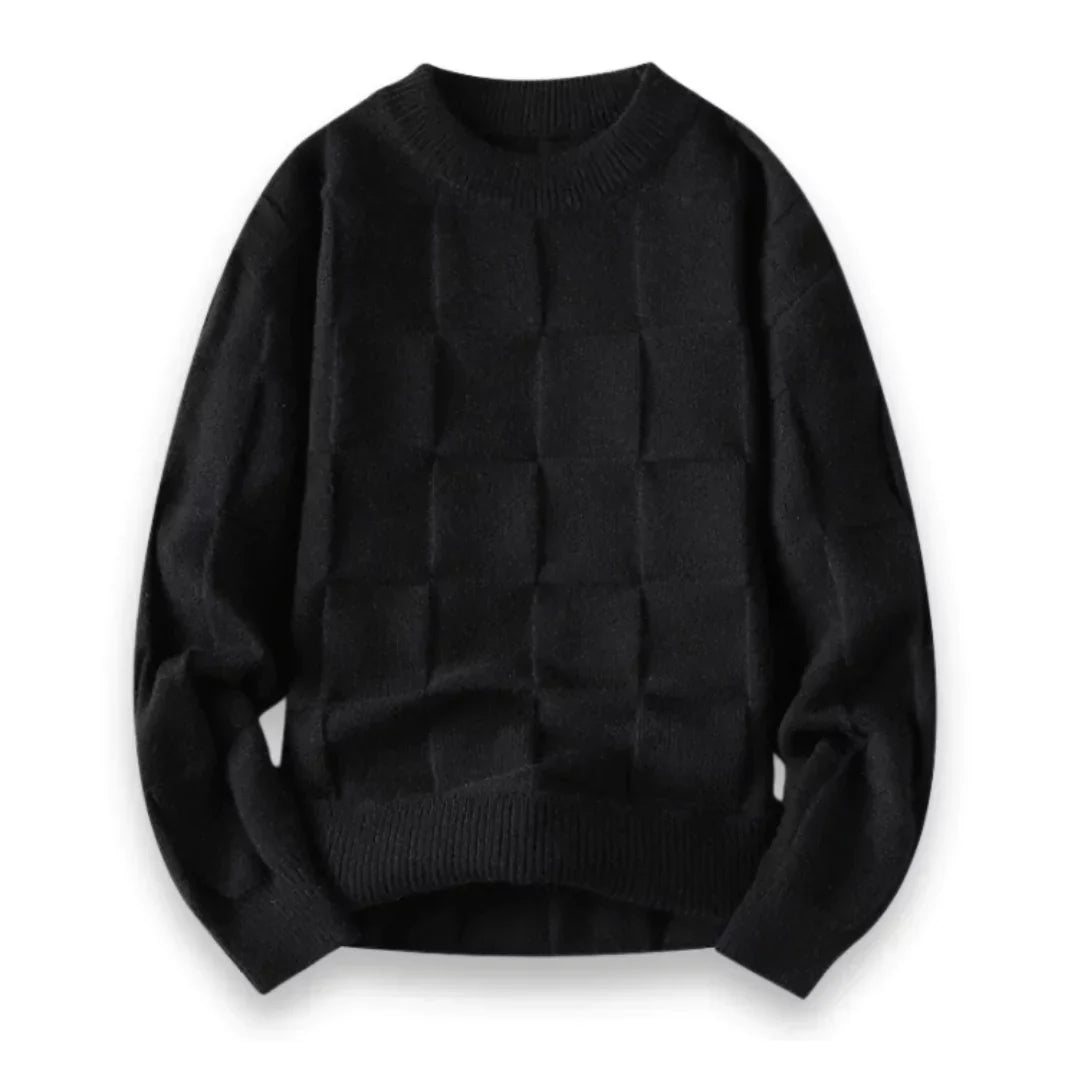 Men's Soft Classic Crewneck Cotton Sweater for Office Wear