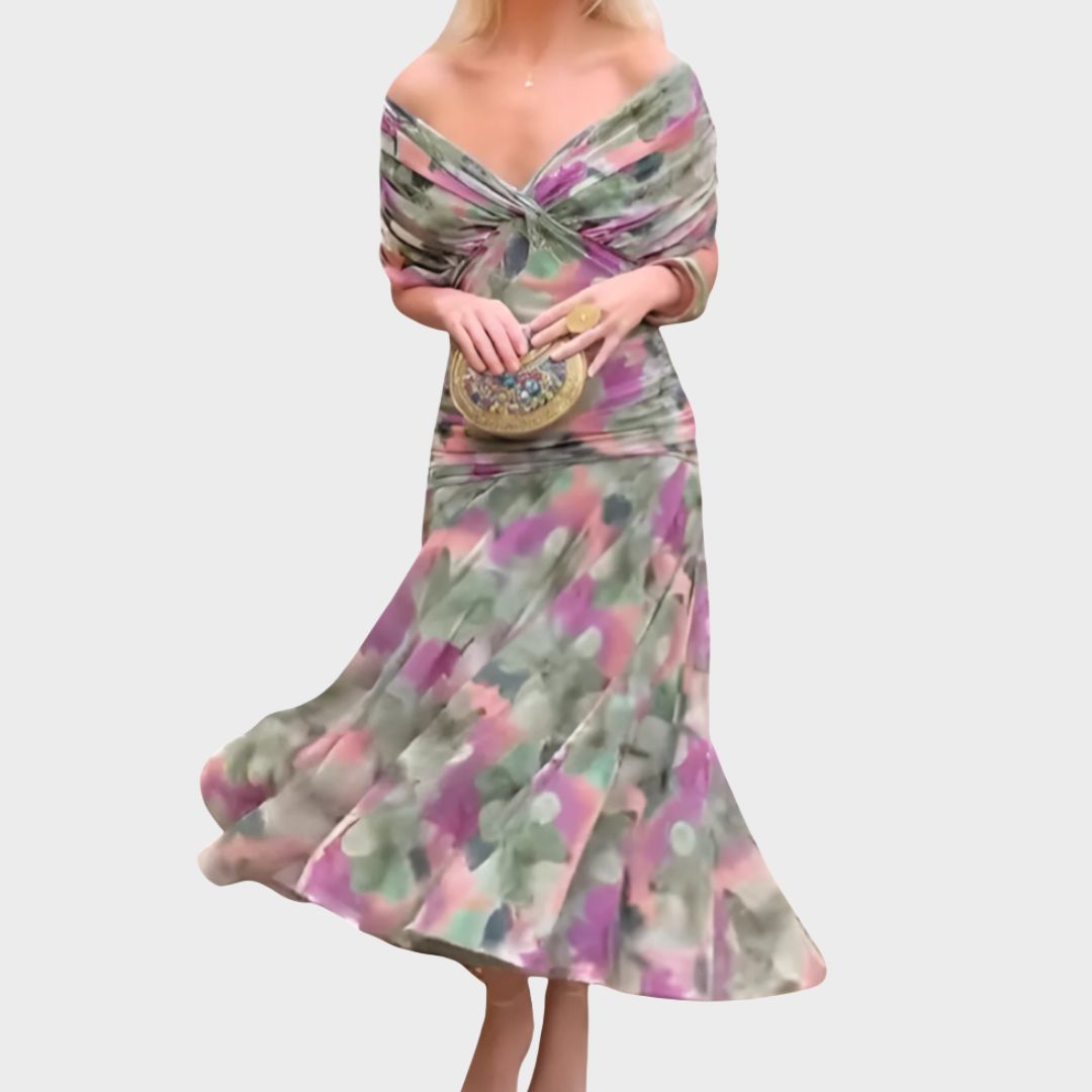 Victoria | Women's Off-Shoulder Evening Gown-The Yellow Prime