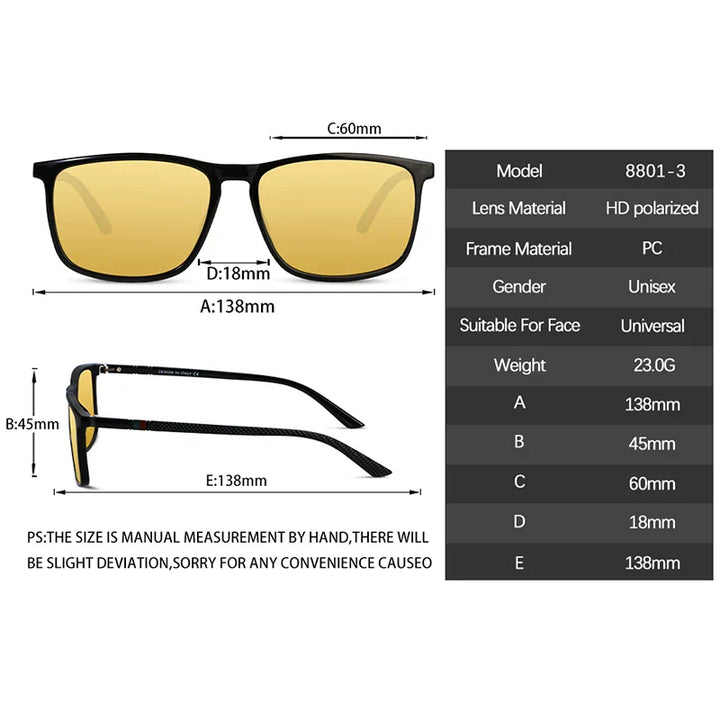 Night Driving Sunglasses with Anti-Glare Yellow Lens UV400 Protection-The Yellow Prime