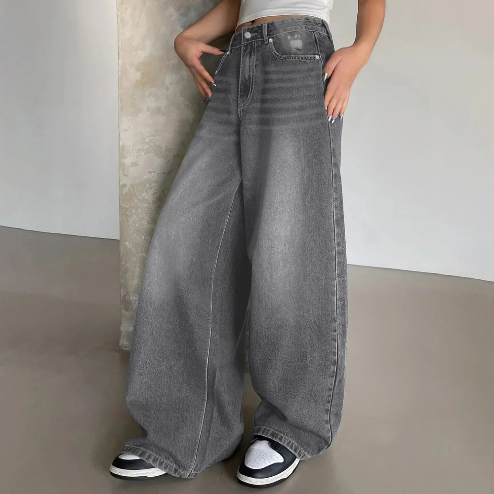 Nora | Women's Baggy Wide Leg Jeans - Comfortable and Stylish Fit-The Yellow Prime