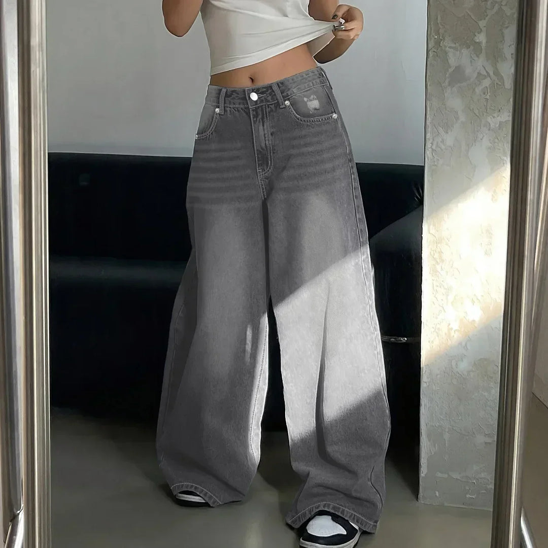 Nora | Women's Baggy Wide Leg Jeans - Comfortable and Stylish Fit-The Yellow Prime