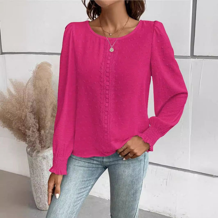 Women's Airy Blouse with Elegant Embroidery Design-The Yellow Prime