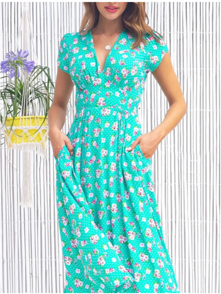 Liora | Women's Elegant Floral Dress-The Yellow Prime