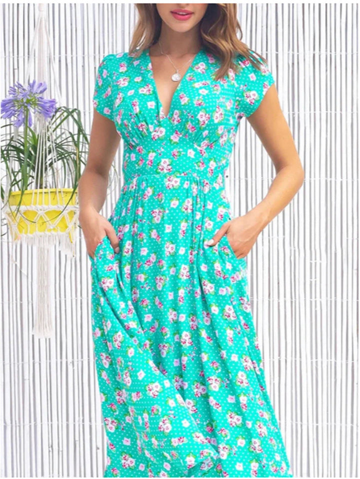 Liora | Women's Elegant Floral Dress-The Yellow Prime