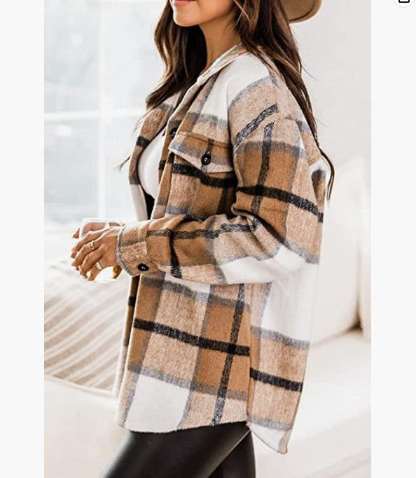 Women's Checked Flannel Shirt - Cozy and Stylish Top-The Yellow Prime