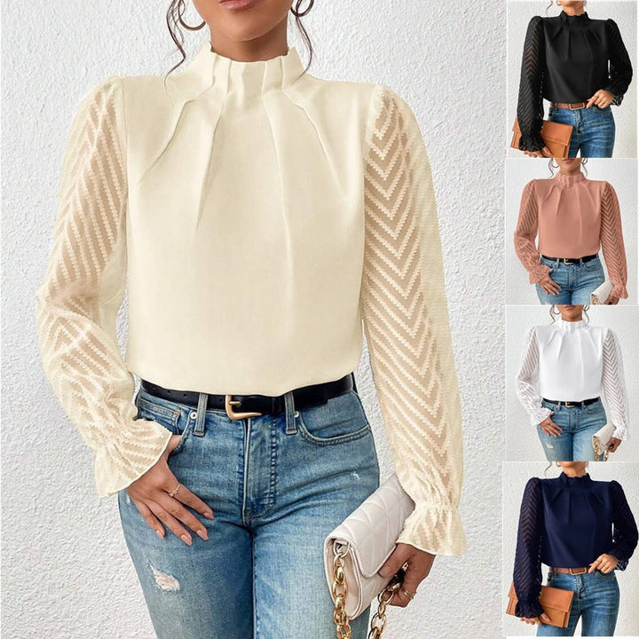 Ashley | Women's Elegant Long Sleeve Blouse-The Yellow Prime