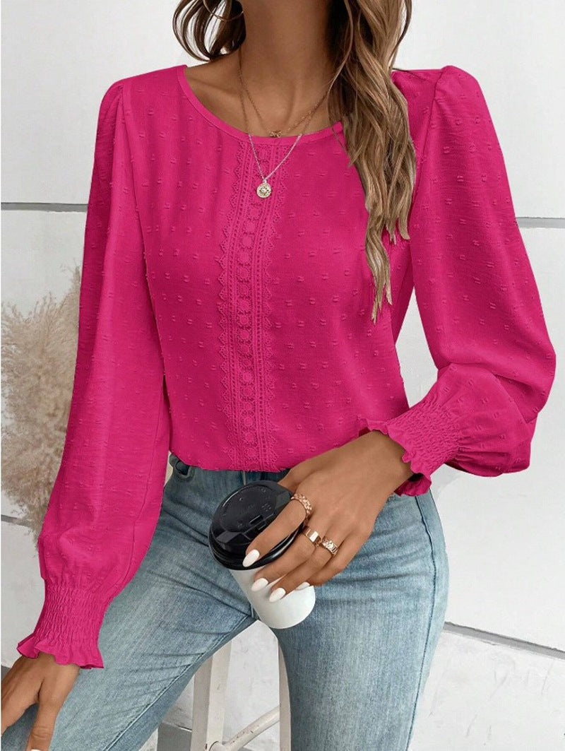 Women's Airy Blouse with Elegant Embroidery Design-The Yellow Prime