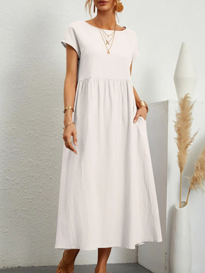 Women's Maxi Dress in Lightweight, Breathable Fabric-The Yellow Prime