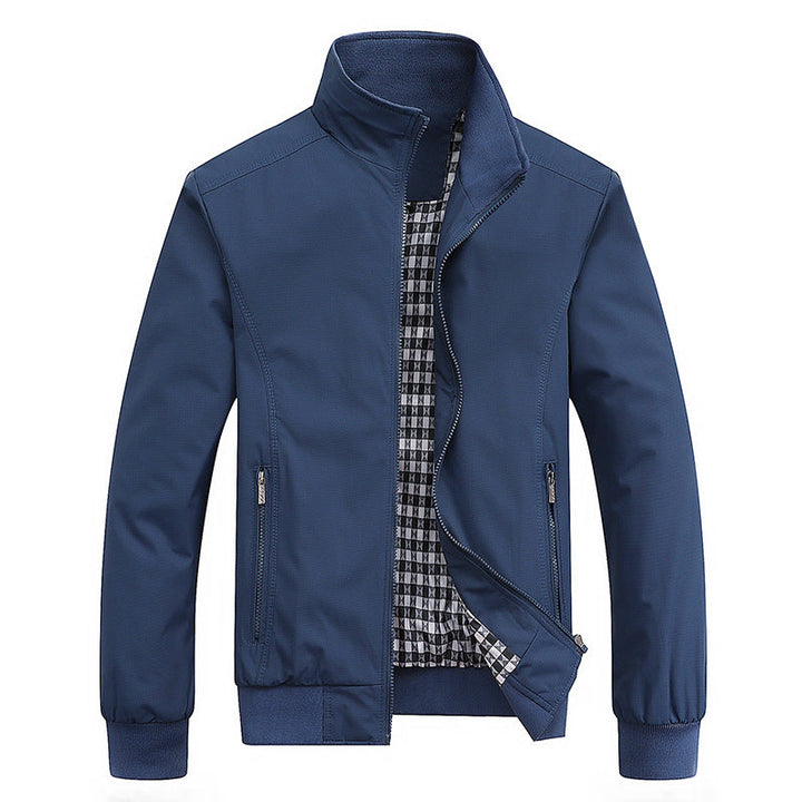 Men's Lightweight Casual Jacket with Stand Collar