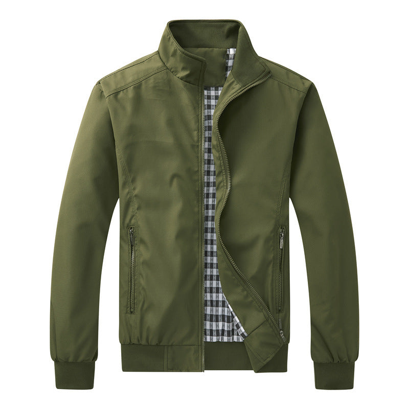 Men's Lightweight Casual Jacket with Stand Collar