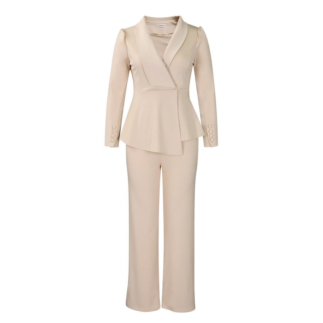 Women's Elegant Blazer and Pants Set-The Yellow Prime