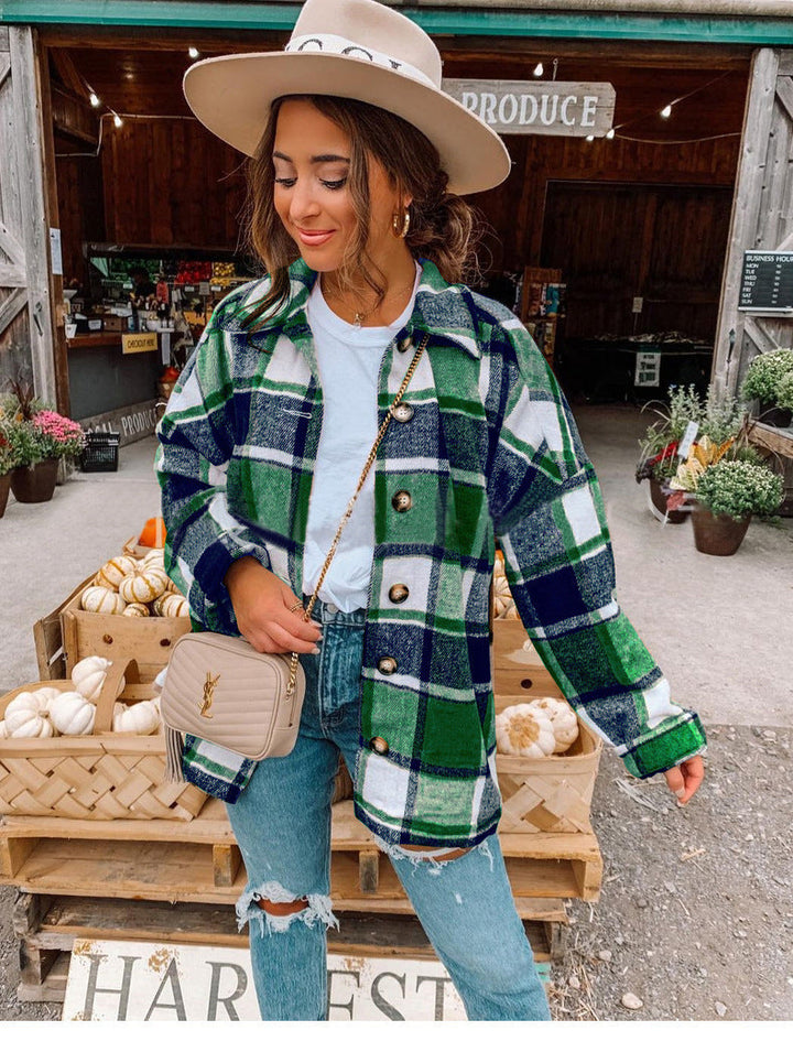 Women's Checkered Flannel Shirt for Cozy Casual Wear-The Yellow Prime