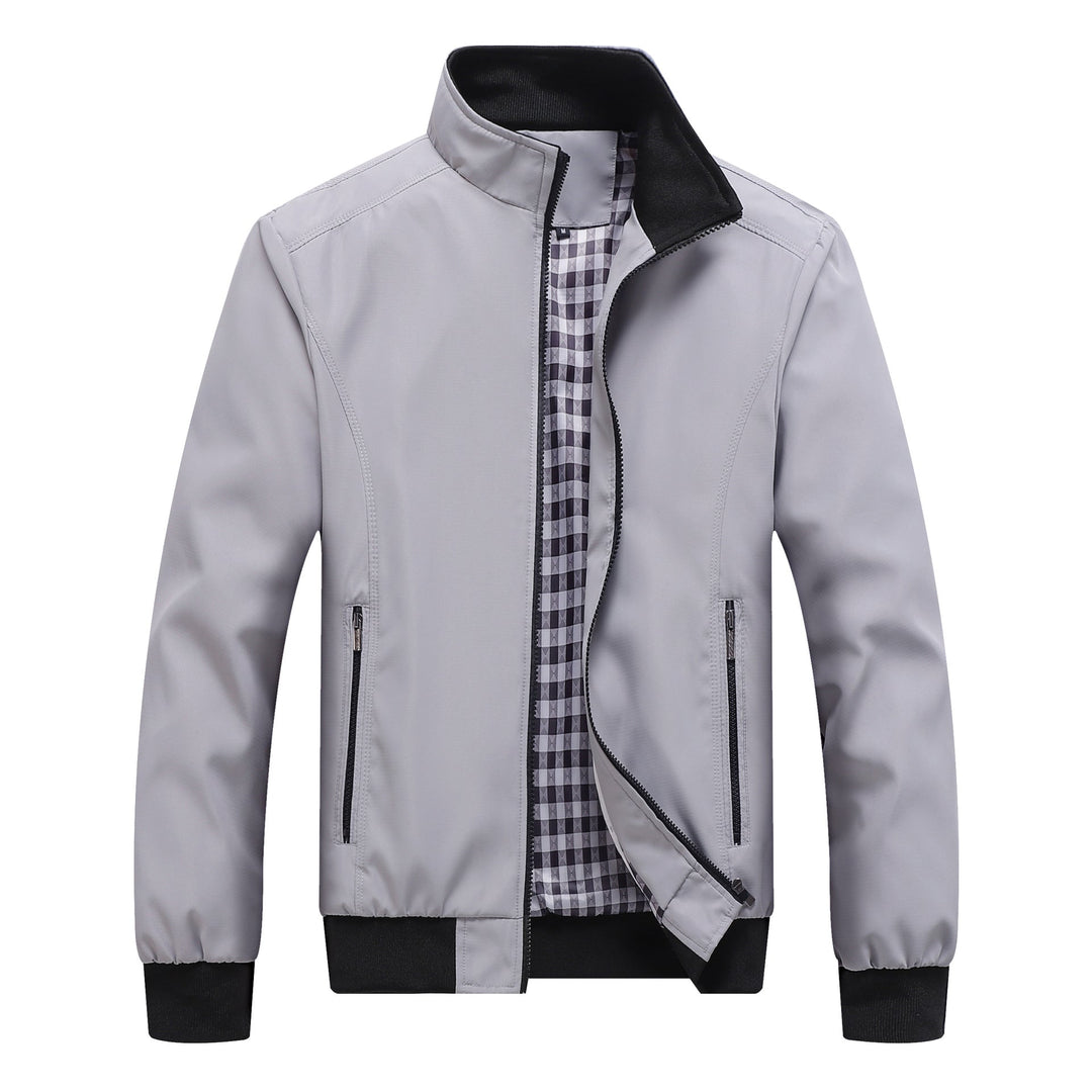 Men's Lightweight Casual Jacket with Stand Collar