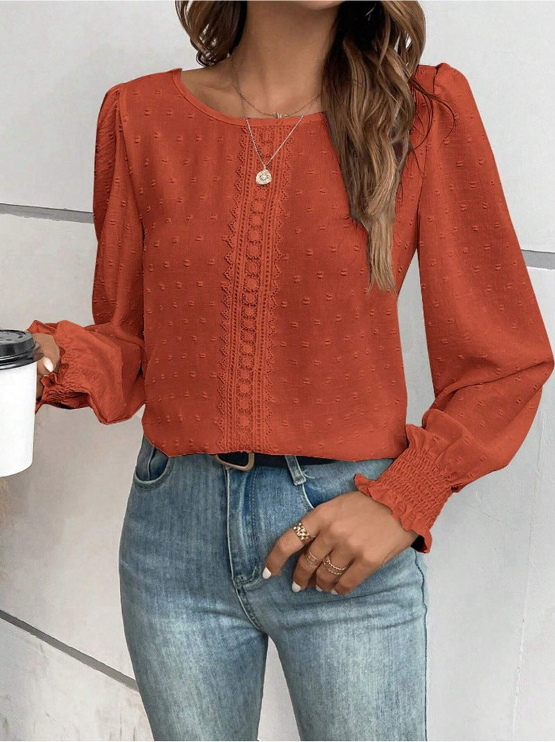 Women's Airy Blouse with Elegant Embroidery Design-The Yellow Prime