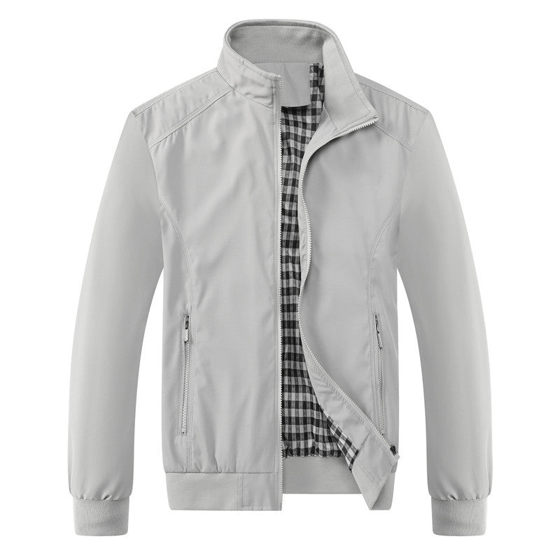 Men's Lightweight Casual Jacket with Stand Collar