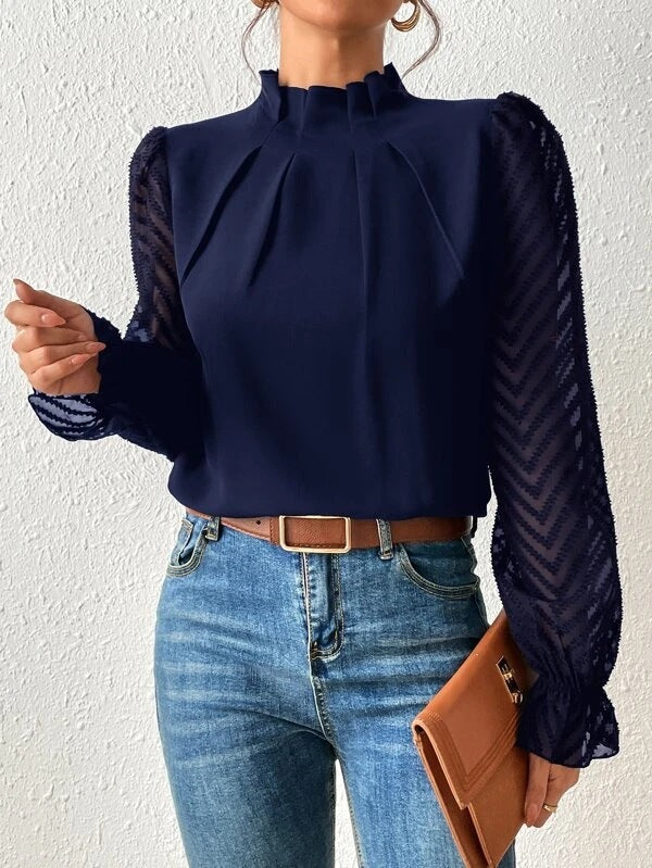 Ashley | Women's Elegant Long Sleeve Blouse-The Yellow Prime
