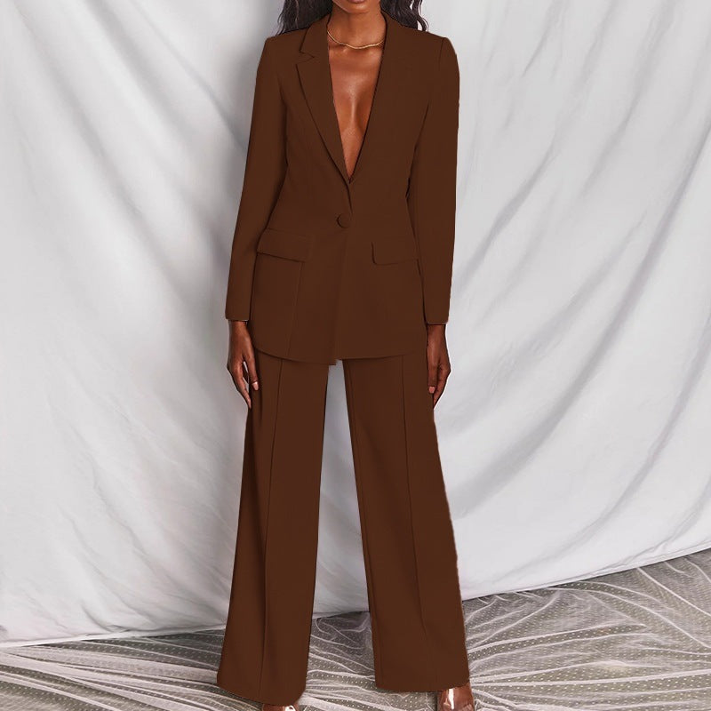 Women's Elegant Oversized Suit with Stylish Accents-The Yellow Prime