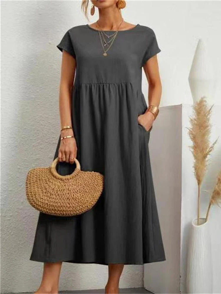 Women's Maxi Dress in Lightweight, Breathable Fabric-The Yellow Prime