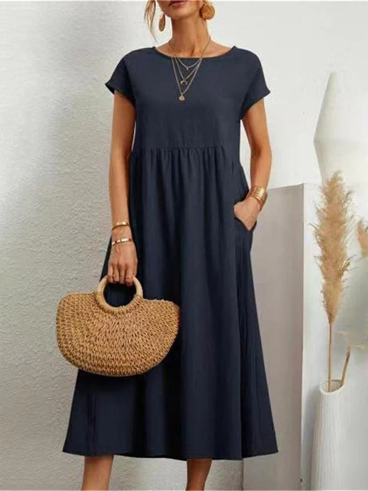 Women's Maxi Dress in Lightweight, Breathable Fabric-The Yellow Prime