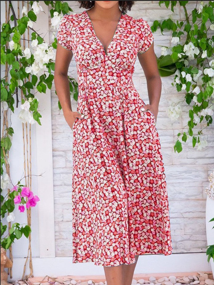 Liora | Women's Elegant Floral Dress-The Yellow Prime