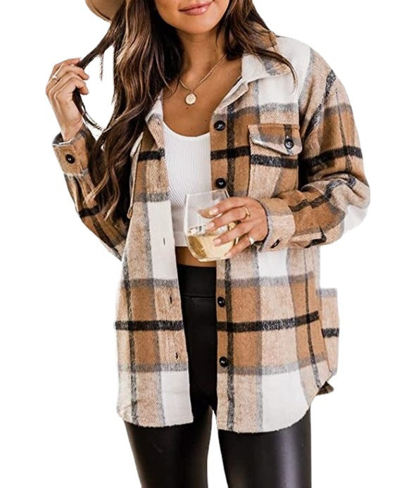 Women's Checked Flannel Shirt - Cozy and Stylish Top-The Yellow Prime