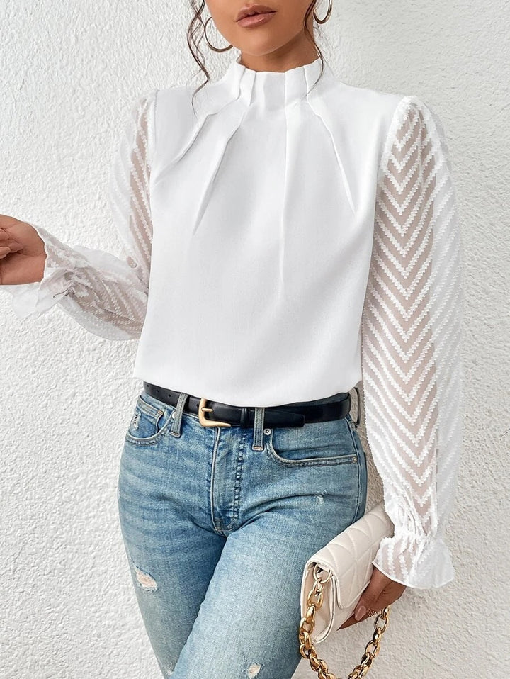 Ashley | Women's Elegant Long Sleeve Blouse-The Yellow Prime