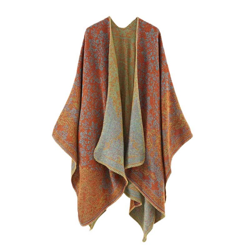 Women's Soft Cozy Open Front Cotton Cashmere Shoulder Wrap-The Yellow Prime