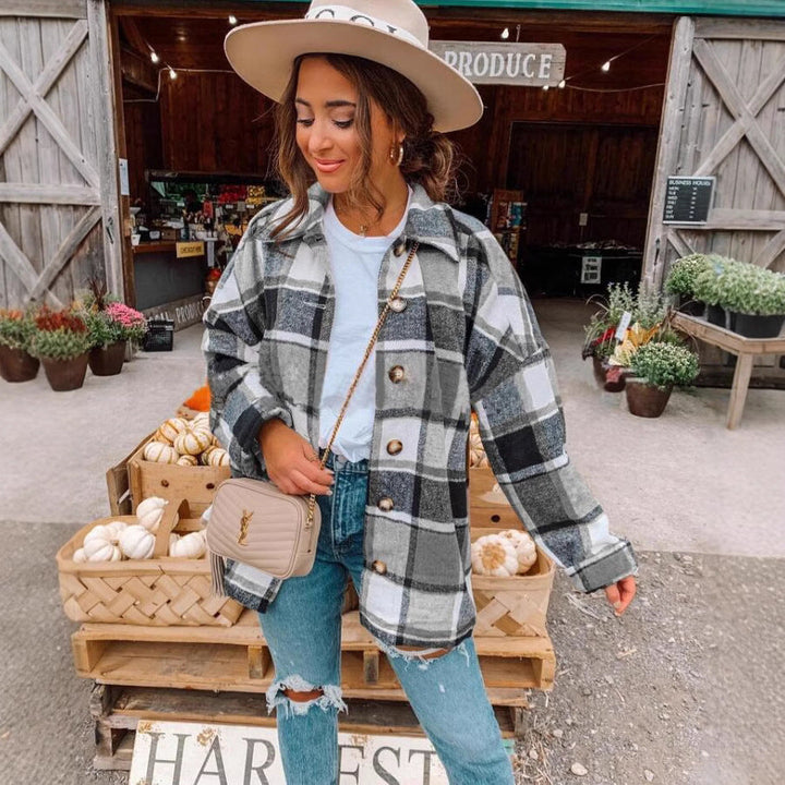 Women's Checkered Flannel Shirt for Cozy Casual Wear-The Yellow Prime