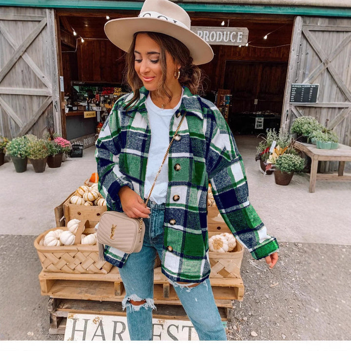 Women's Checkered Flannel Shirt for Cozy Casual Wear-The Yellow Prime