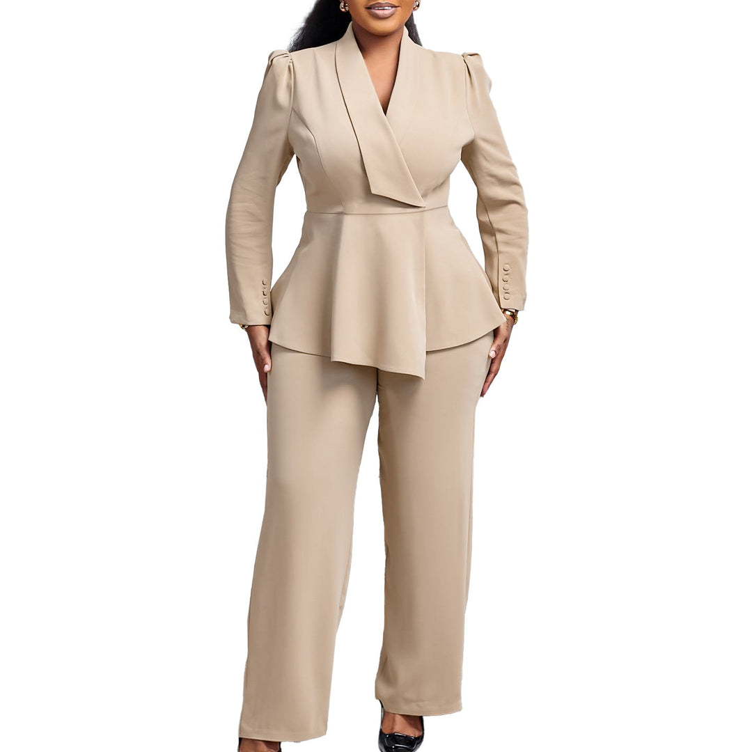 Women's Elegant Blazer and Pants Set-The Yellow Prime