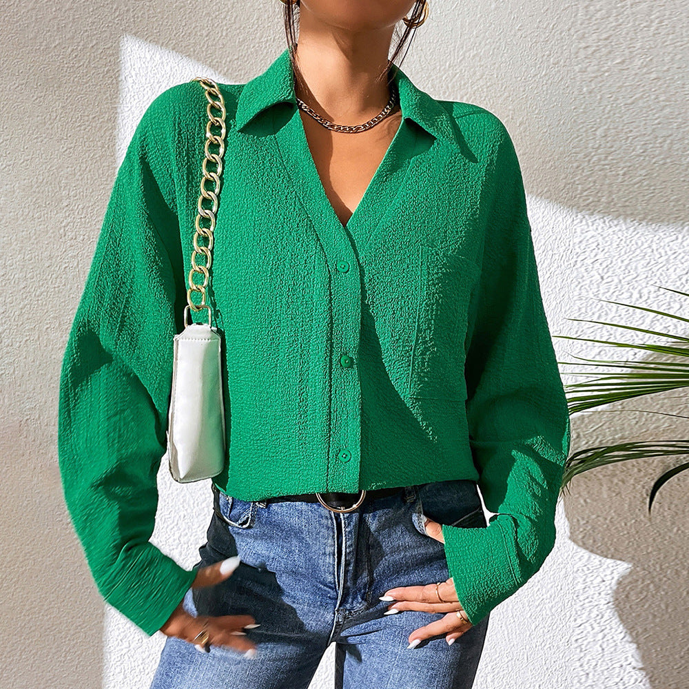 Women's Lightweight Casual Textured Fabric Shirt-The Yellow Prime