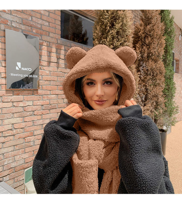 Women's Cozy Hat and Scarf Set-The Yellow Prime