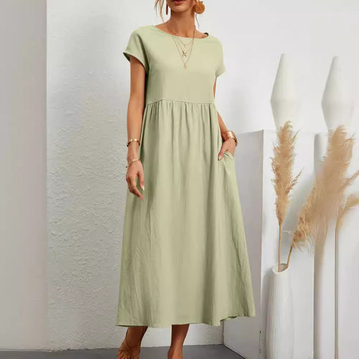 Women's Maxi Dress in Lightweight, Breathable Fabric-The Yellow Prime