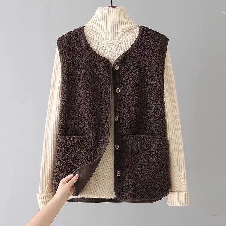 Gae | Women's Soft Sleeveless Cardigan-The Yellow Prime