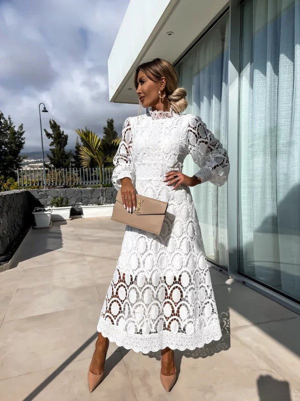 Lisa | Women's Romantic Lace Dress-The Yellow Prime