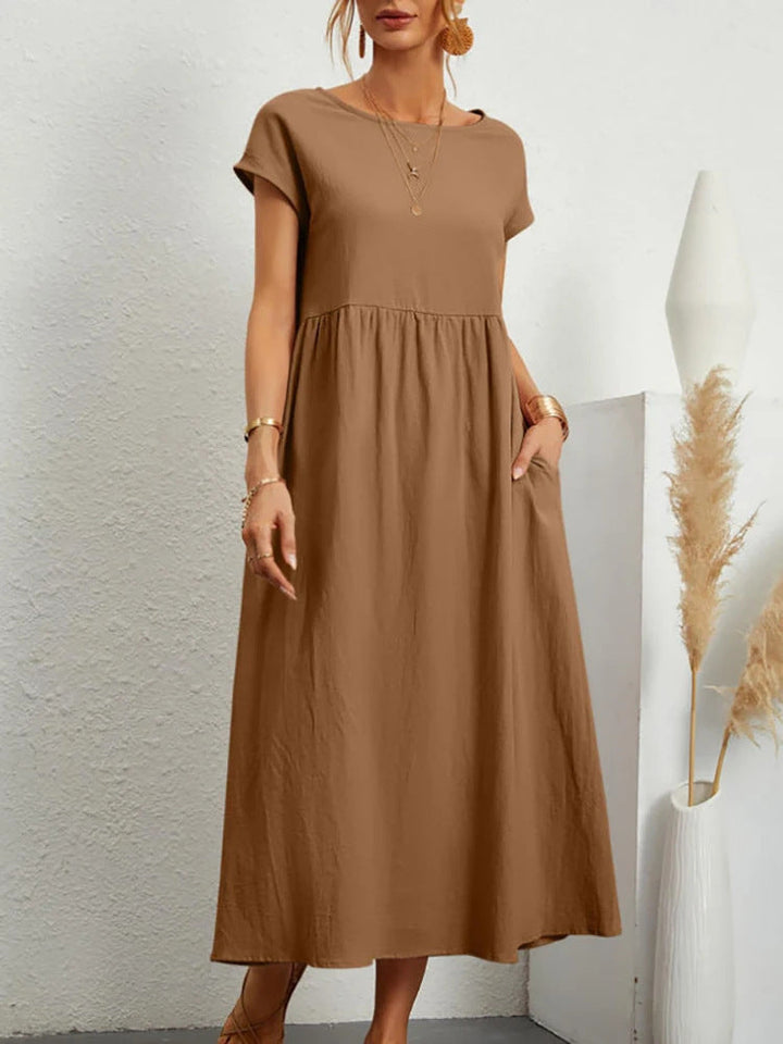 Women's Maxi Dress in Lightweight, Breathable Fabric-The Yellow Prime