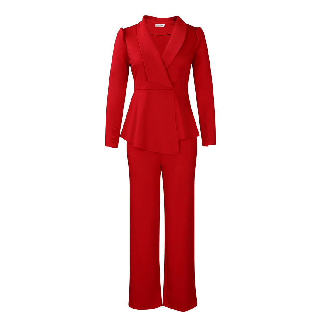 Women's Elegant Blazer and Pants Set-The Yellow Prime