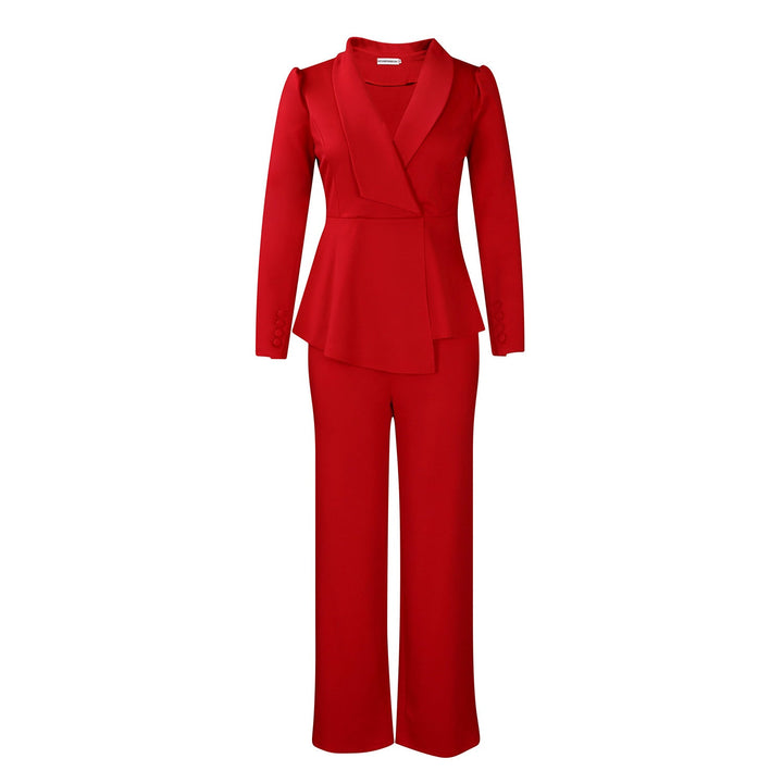 Women's Elegant Blazer and Pants Set-The Yellow Prime