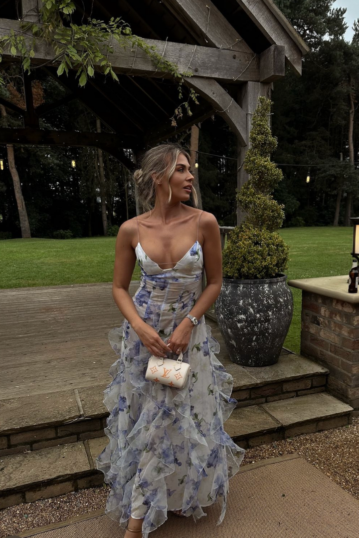 Oliva | Women's Summer Floral Maxi Dress-The Yellow Prime