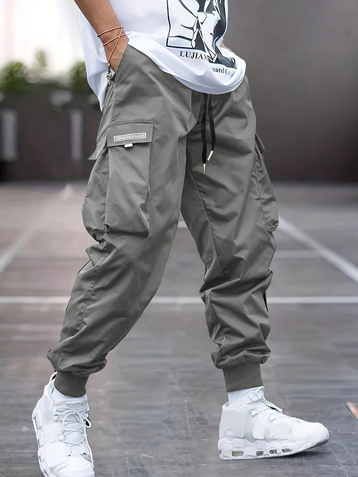 Oliver | Men's Cuffed Ankle Cargo Jogger Trousers-The Yellow Prime