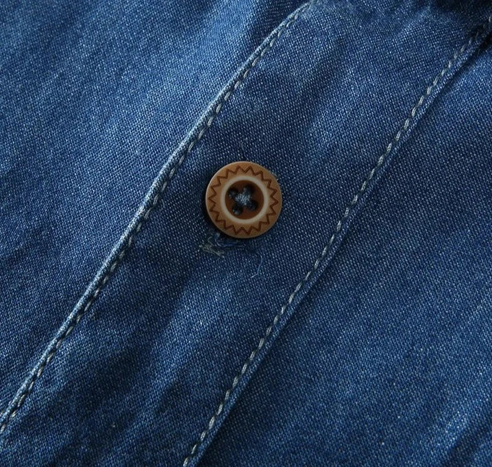 Oliver | Stylish Casual Denim Shirt for Men-The Yellow Prime