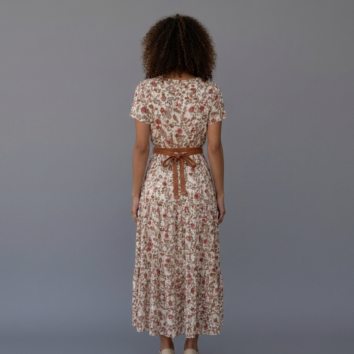 Olivia | Women's Vibrant Floral Maxi Dress for Summer-The Yellow Prime