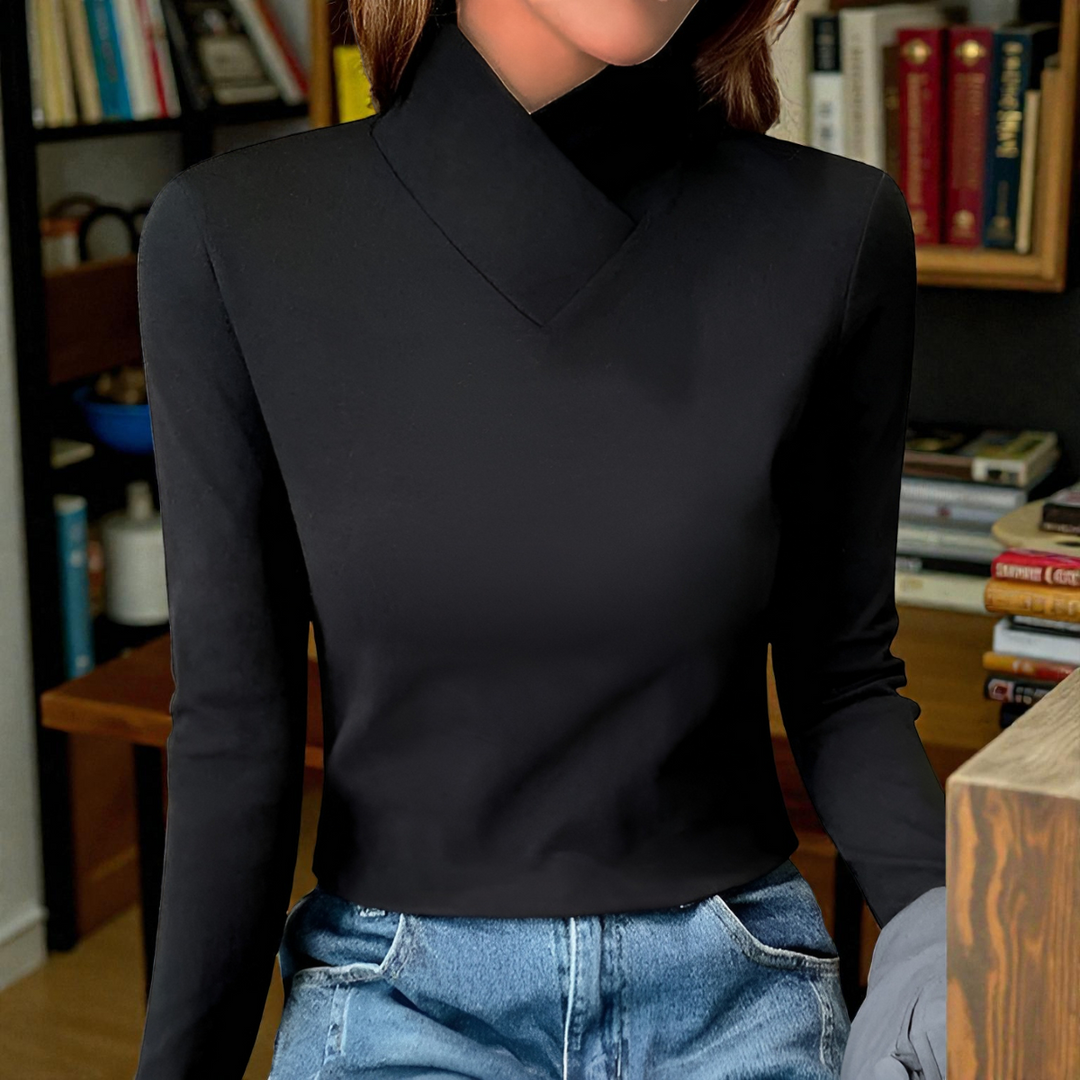 Sherie | Women's Elegant High-Neck Sweater-The Yellow Prime