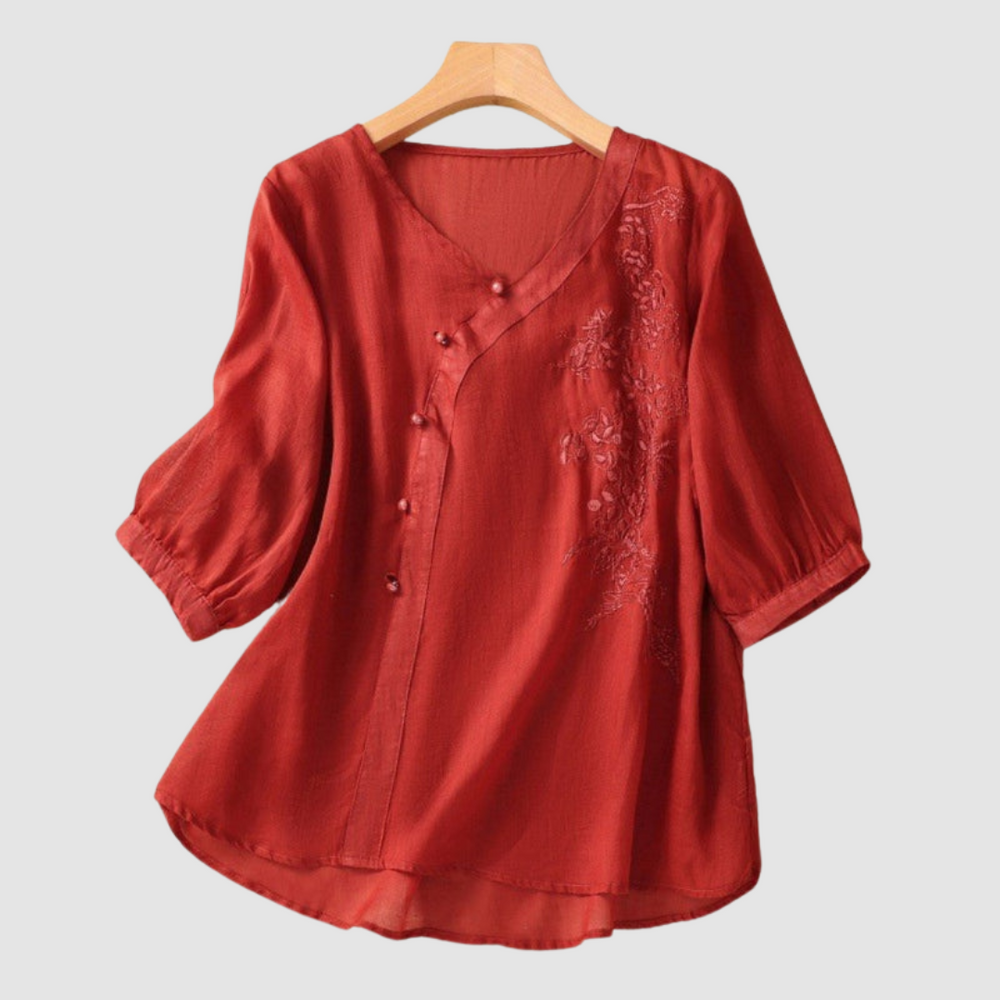 Loraine | Women's Elegant Breathable Blouse-The Yellow Prime