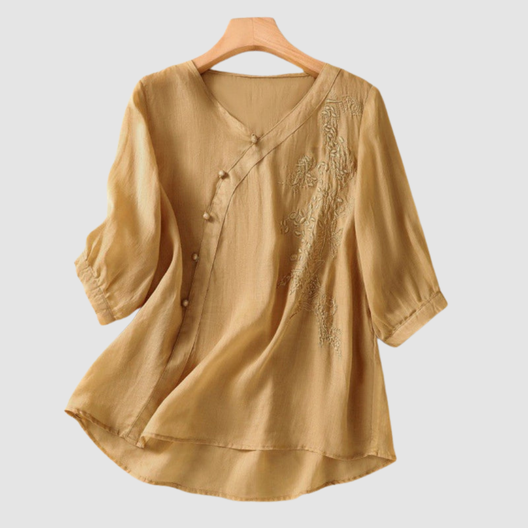 Loraine | Women's Elegant Breathable Blouse-The Yellow Prime
