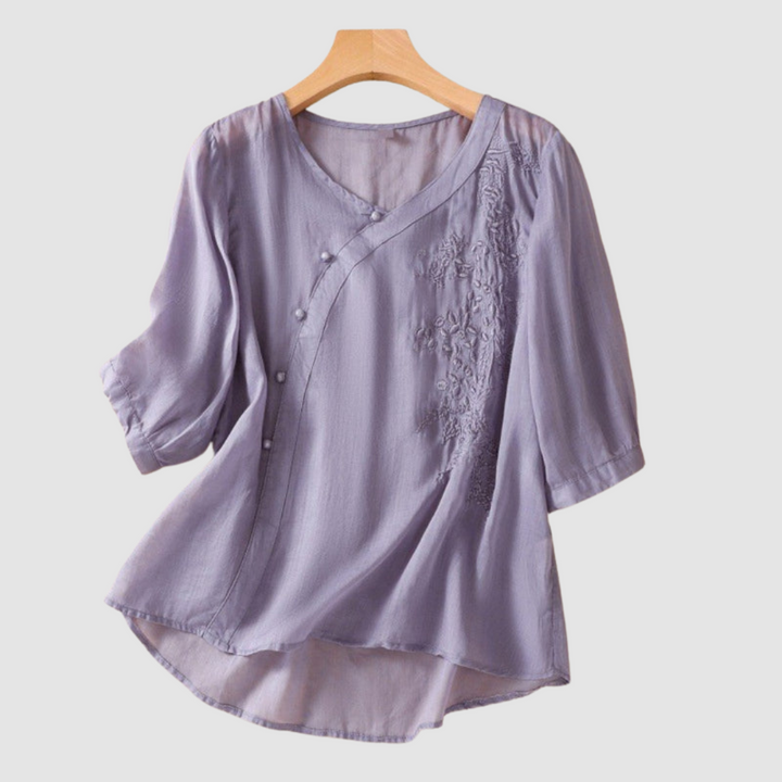Loraine | Women's Elegant Breathable Blouse-The Yellow Prime