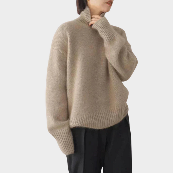 Lincy | Women's Soft Turtleneck Jumper-The Yellow Prime